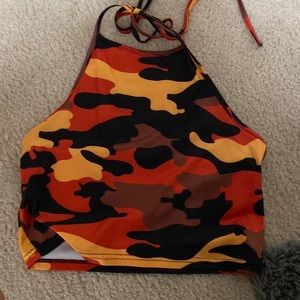 Camo halter top